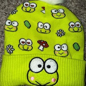 Keroppi Flowers Pom Beanie